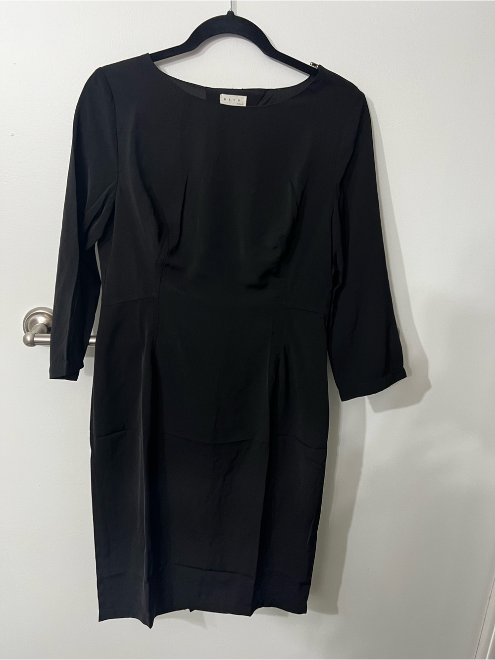 BLVD Black Long Sleeve Sheath Dress